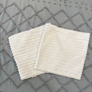 White Faux Fur Pillow Covers nwot soft